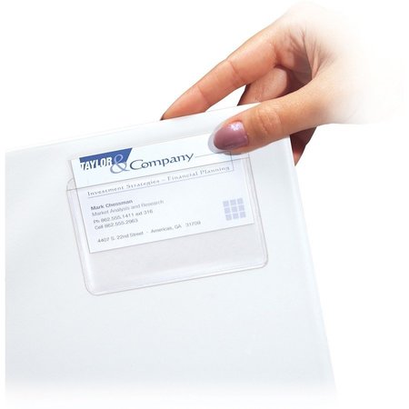 C-LINE PRODUCTS Business Card Holders, Top-Load, 2"x3-1/2", 10/PK, Clear PK CLI70257